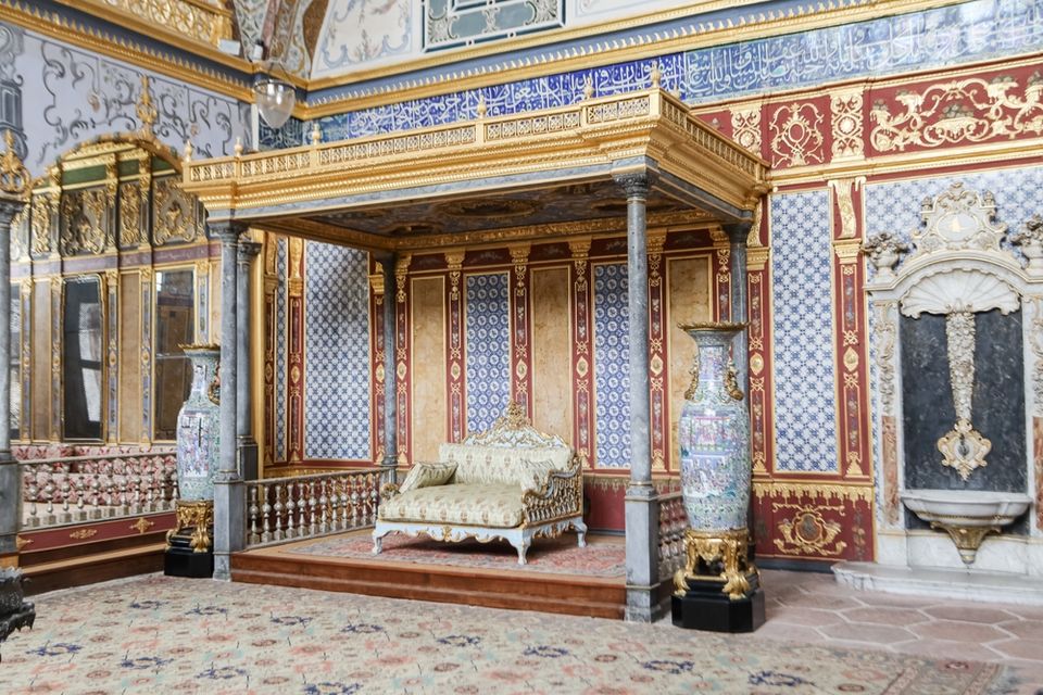Interior section of the Topkapi Palace Harem in Istanbul
