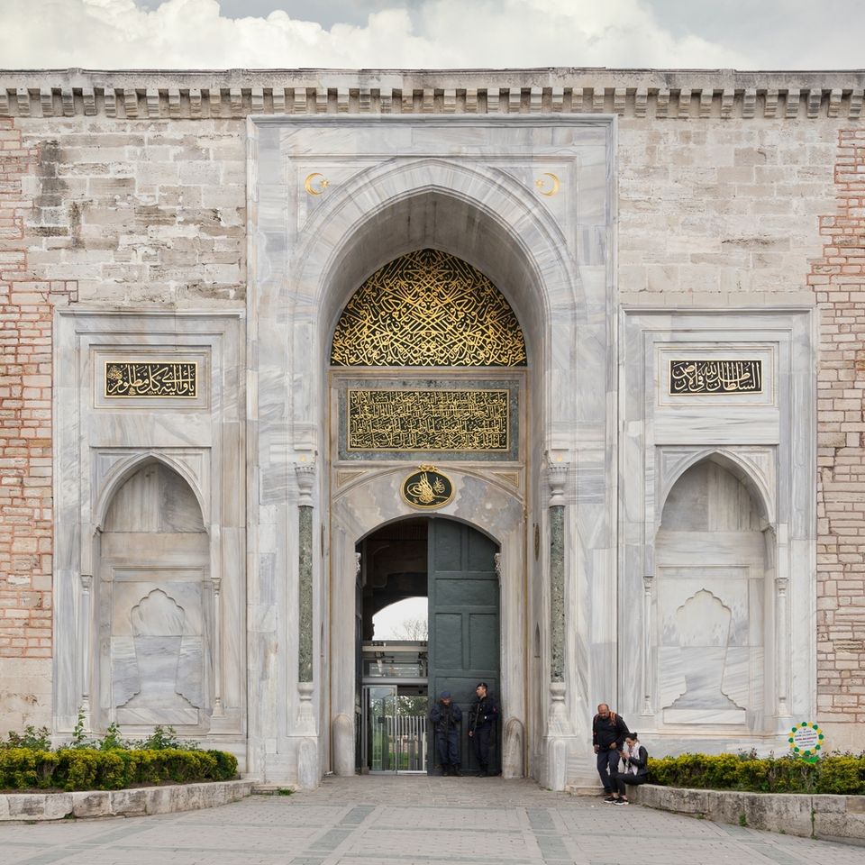 The grand Imperial Gate entrance of Topkapi Palace in Istanbul